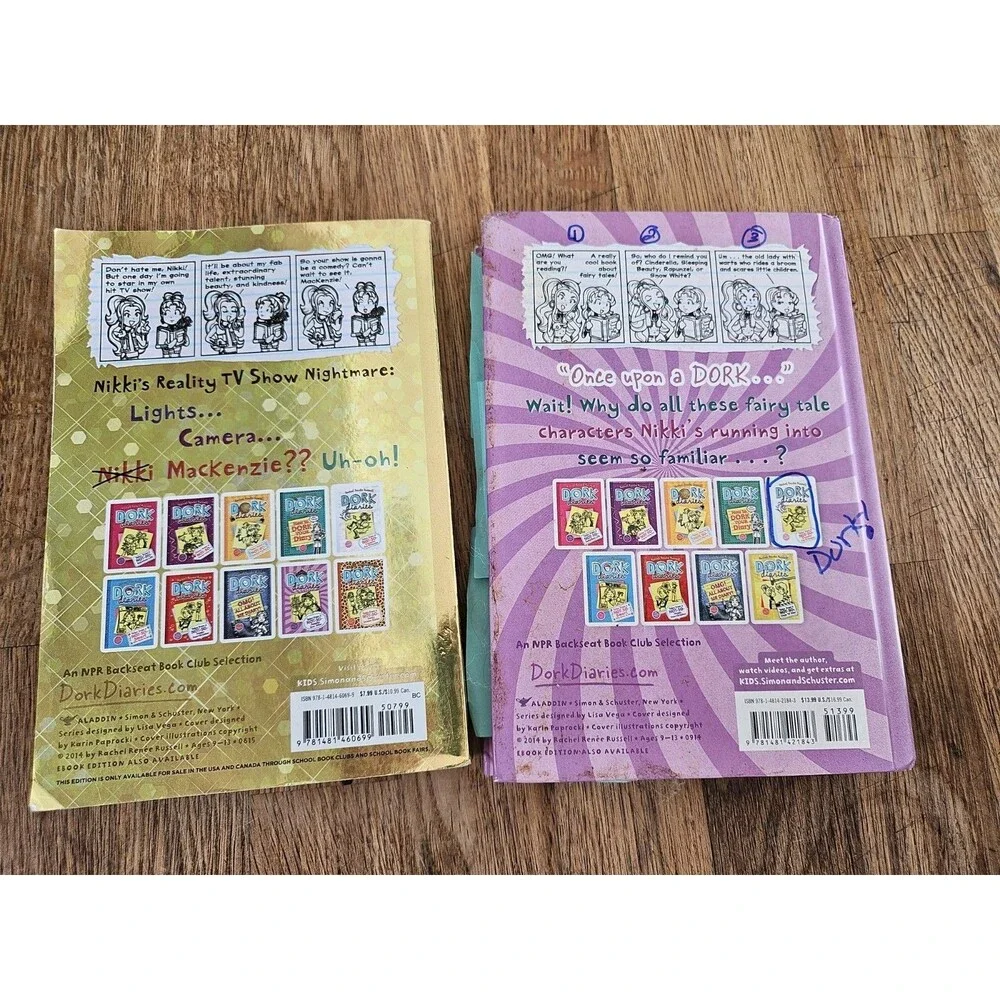 Lot Of Dork Diary BOOKS Set Of Two. Funny Summer Reading. Homeschooling
